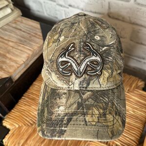 Outdoor Cap Realtree Camouflage Antler Cap Hat Stretch S/M